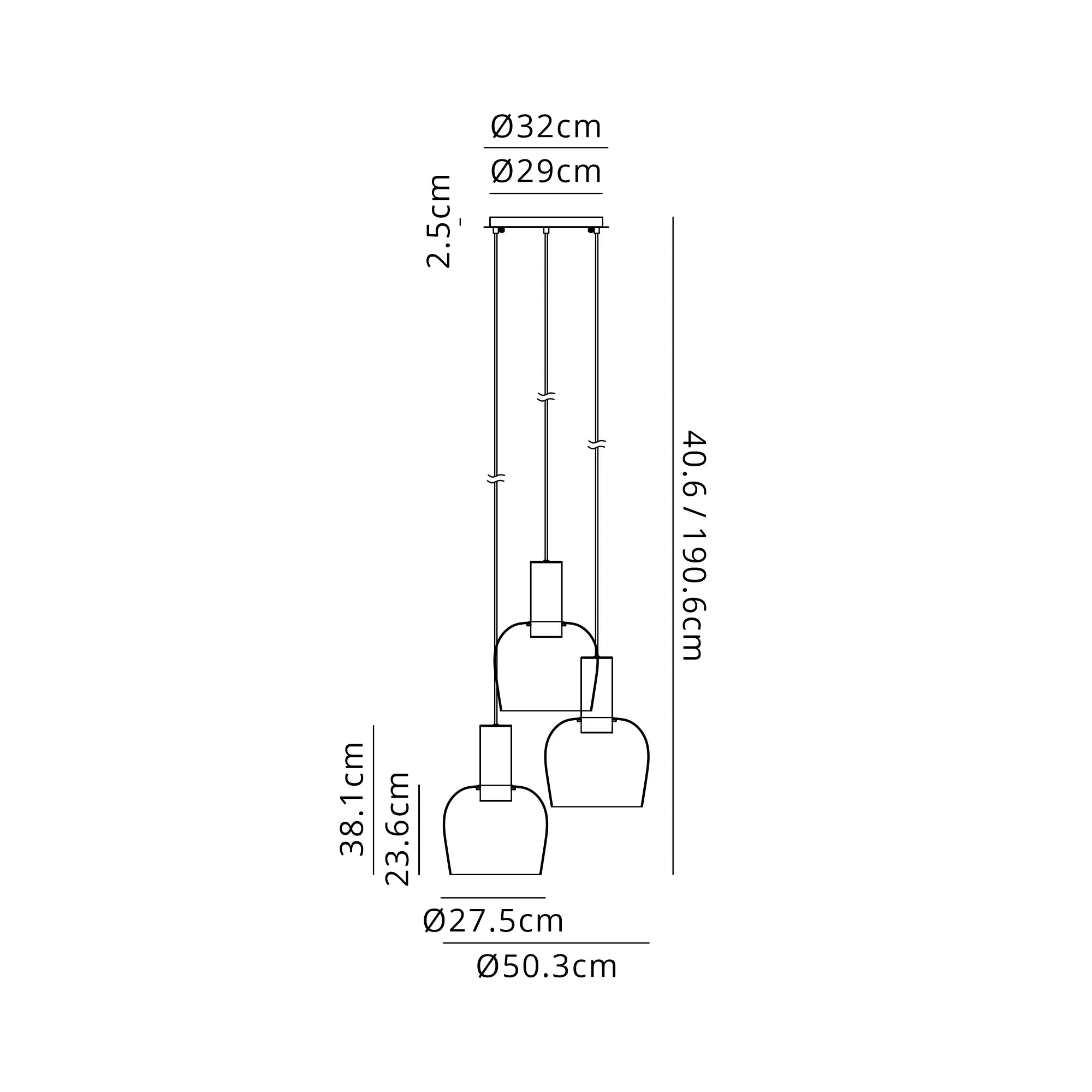 Camden 3/5 Lt Round Pendant In Various Finishes