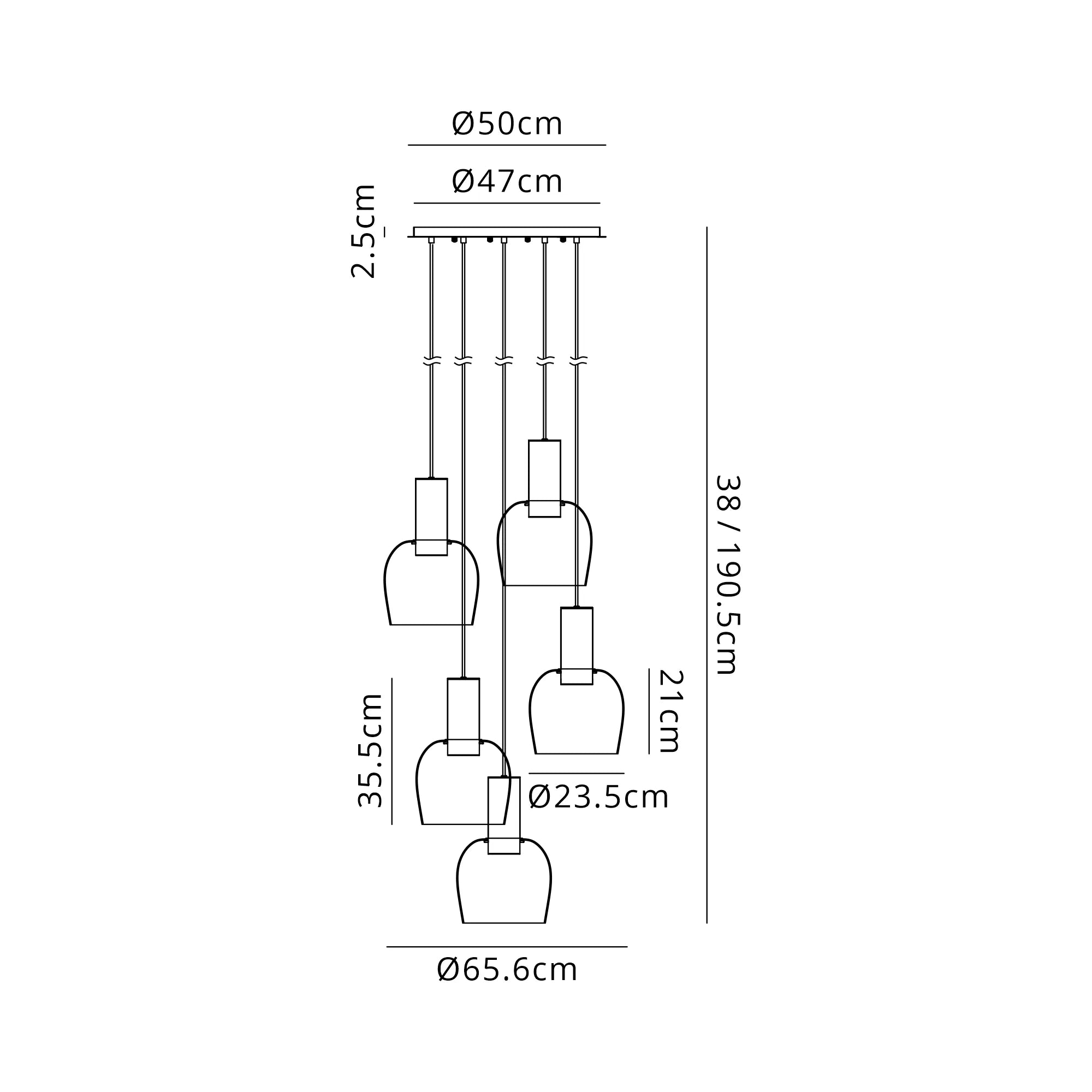 Camden 3/5 Lt Round Pendant In Various Finishes