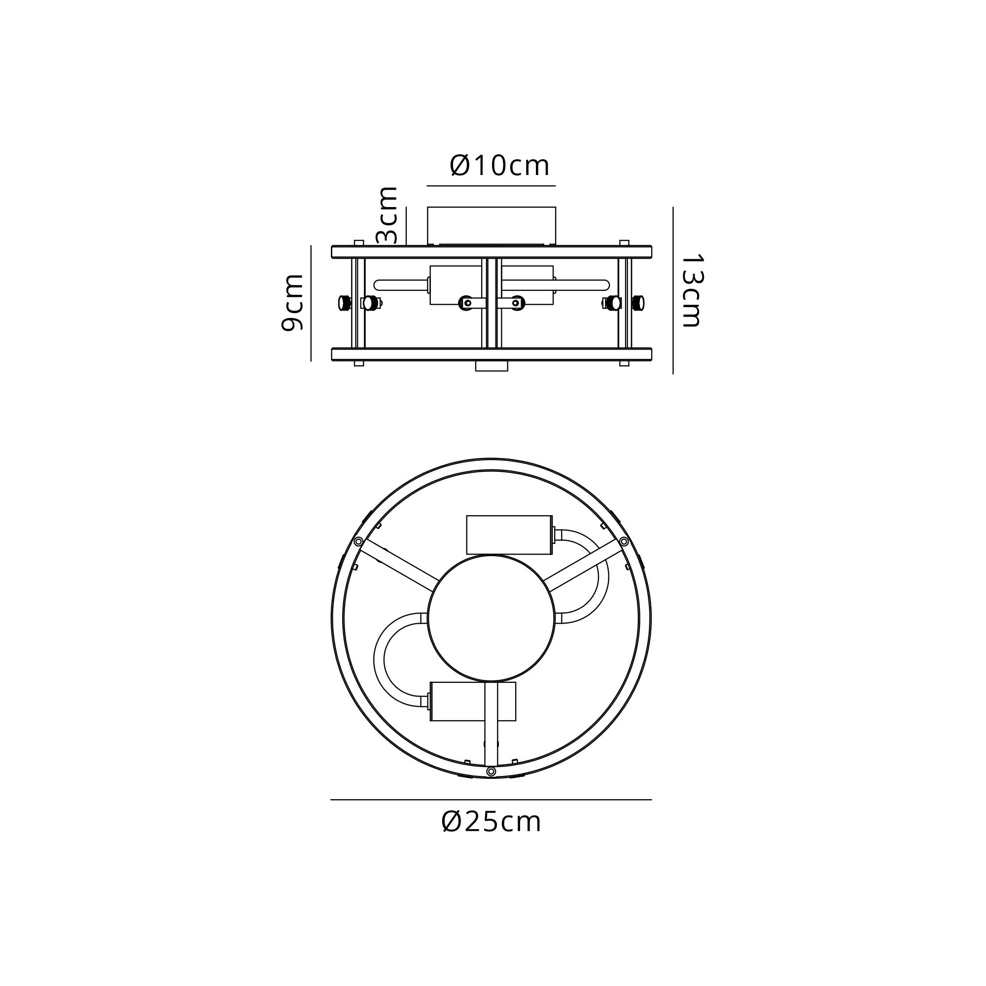Sierra 25cm/40cm Bathroom Ceiling  Light- Various Finishes