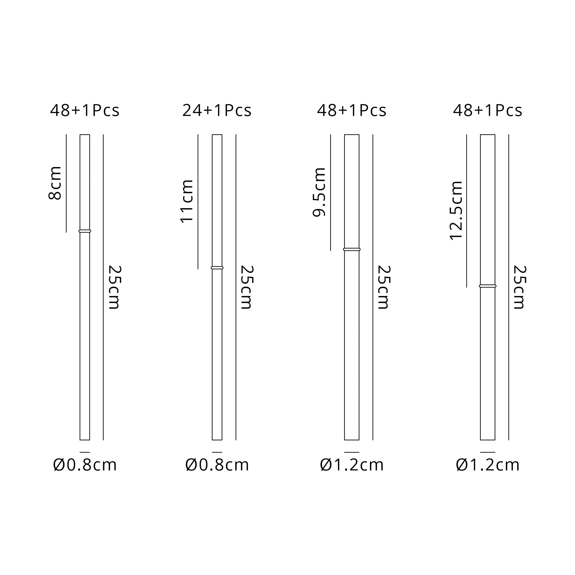 Erin 9/12Lt Glass Rod Pendant Round- Various Finishes