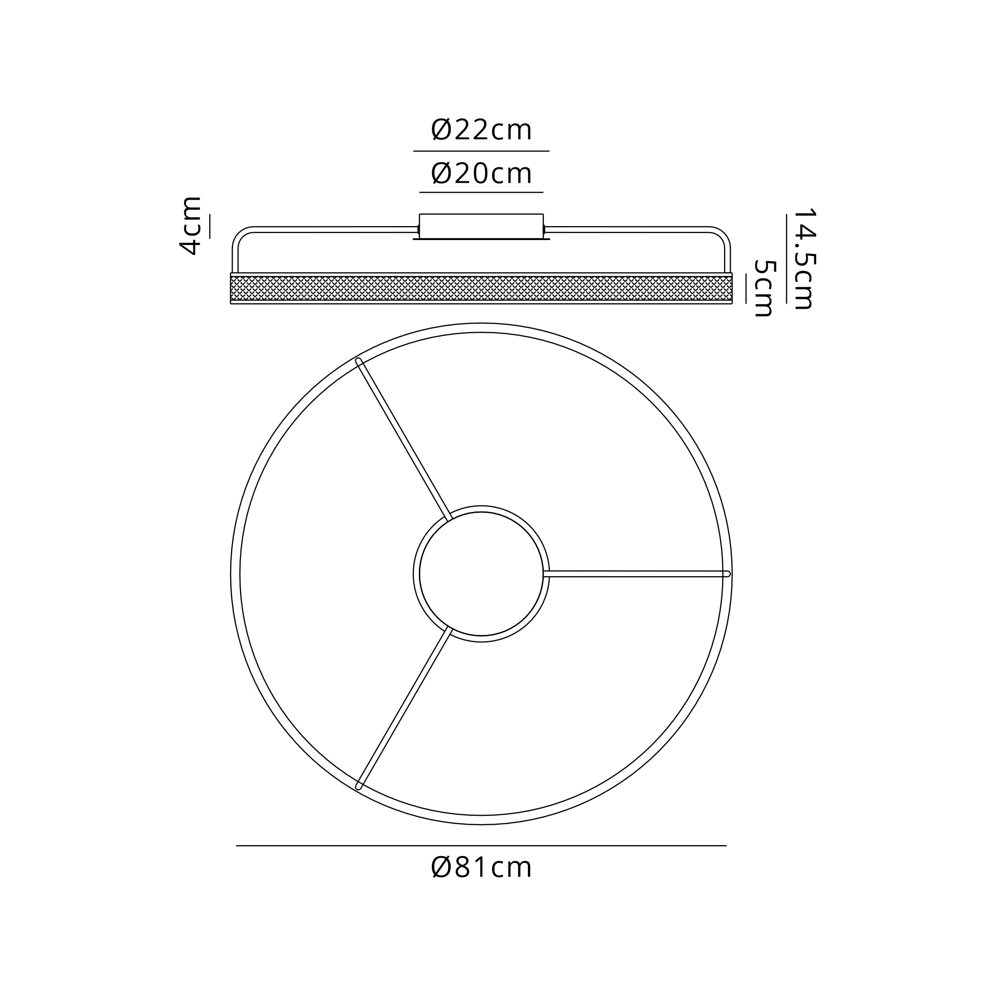 Adela LED Round Ceiling Light Remote Control Tuneable 3000-6000K