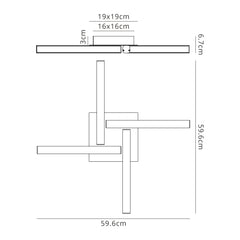 Fleet 4 Flush Ceiling, 4 x 6W LED IP44, 3yrs Warranty