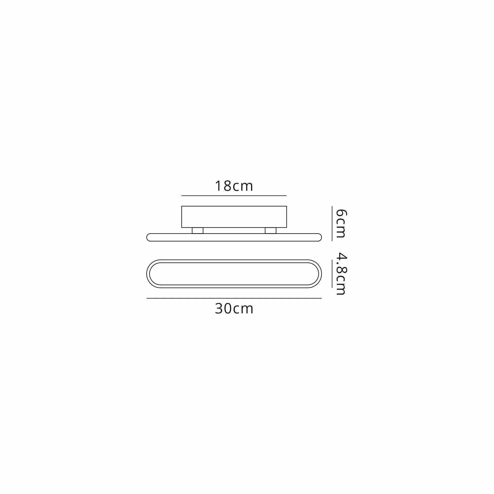 Lien Wall Lamp LED, 4000K,  Sand White/ Black- 3yrs Warranty