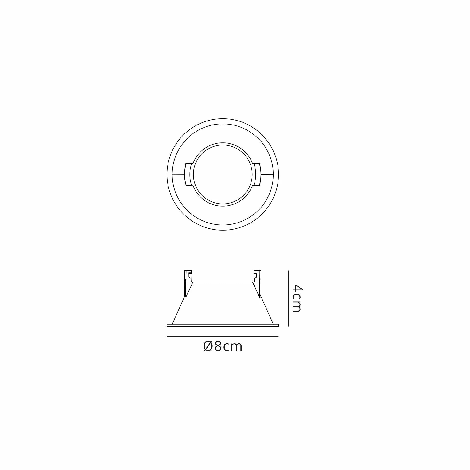Mila 4CCT IP65 Fire-Rated Trimless Downlight - Various Colours