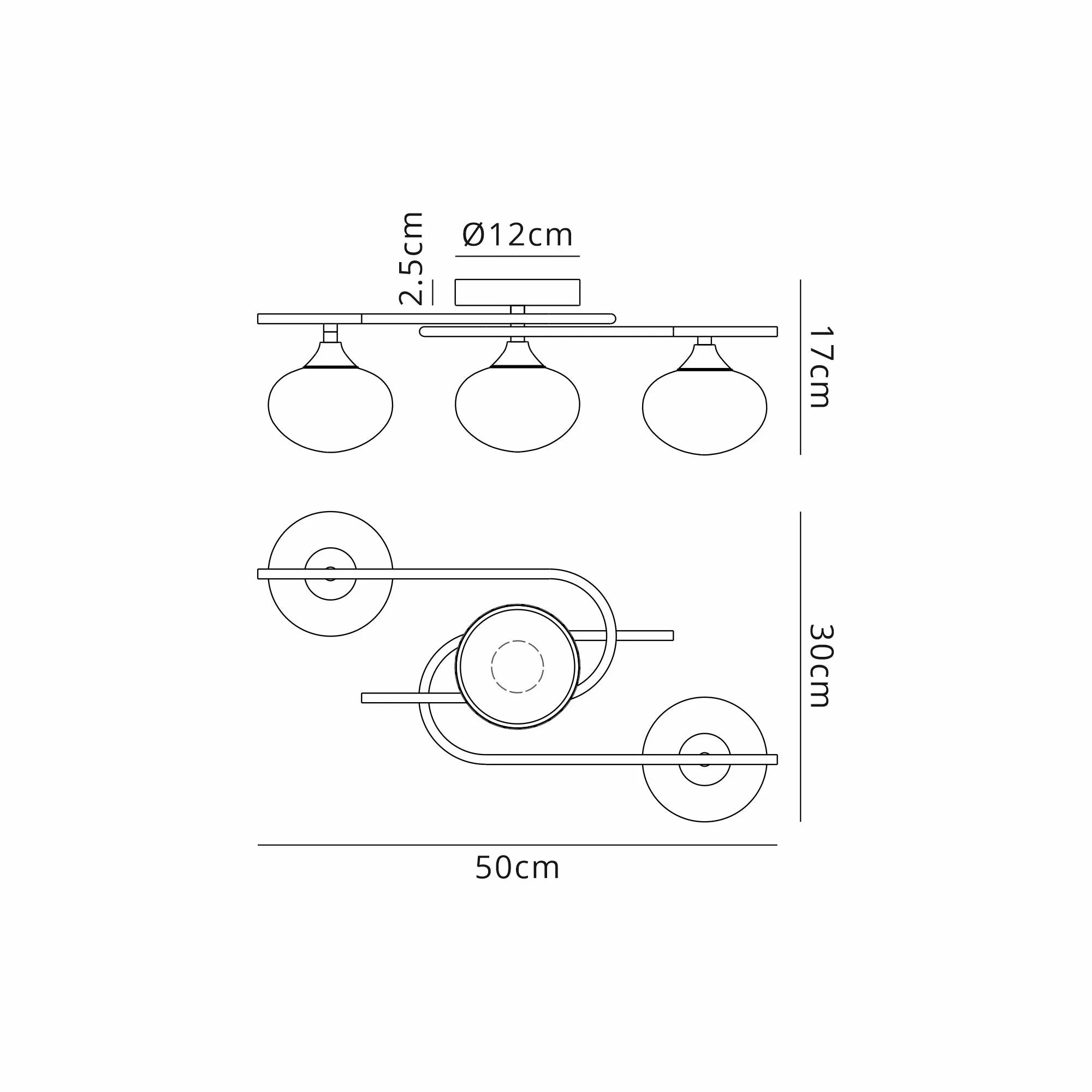 Morten 3/6lt Bathroom Flush Light- Various Finishes