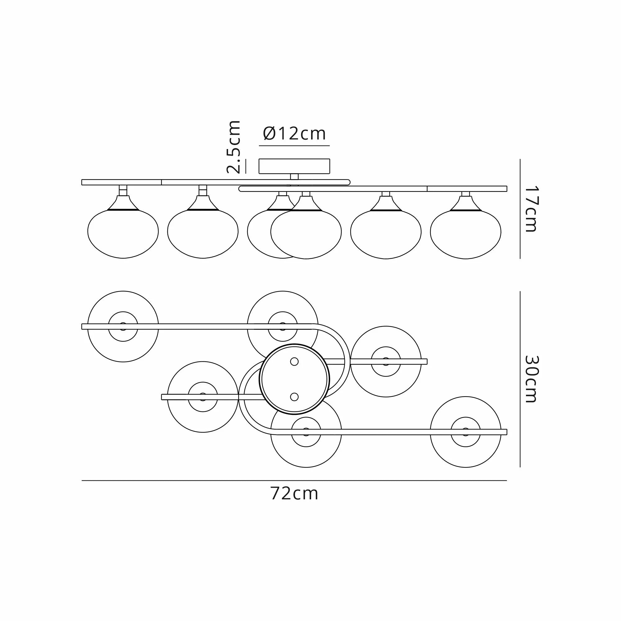 Morten 3/6lt Bathroom Flush Light- Various Finishes