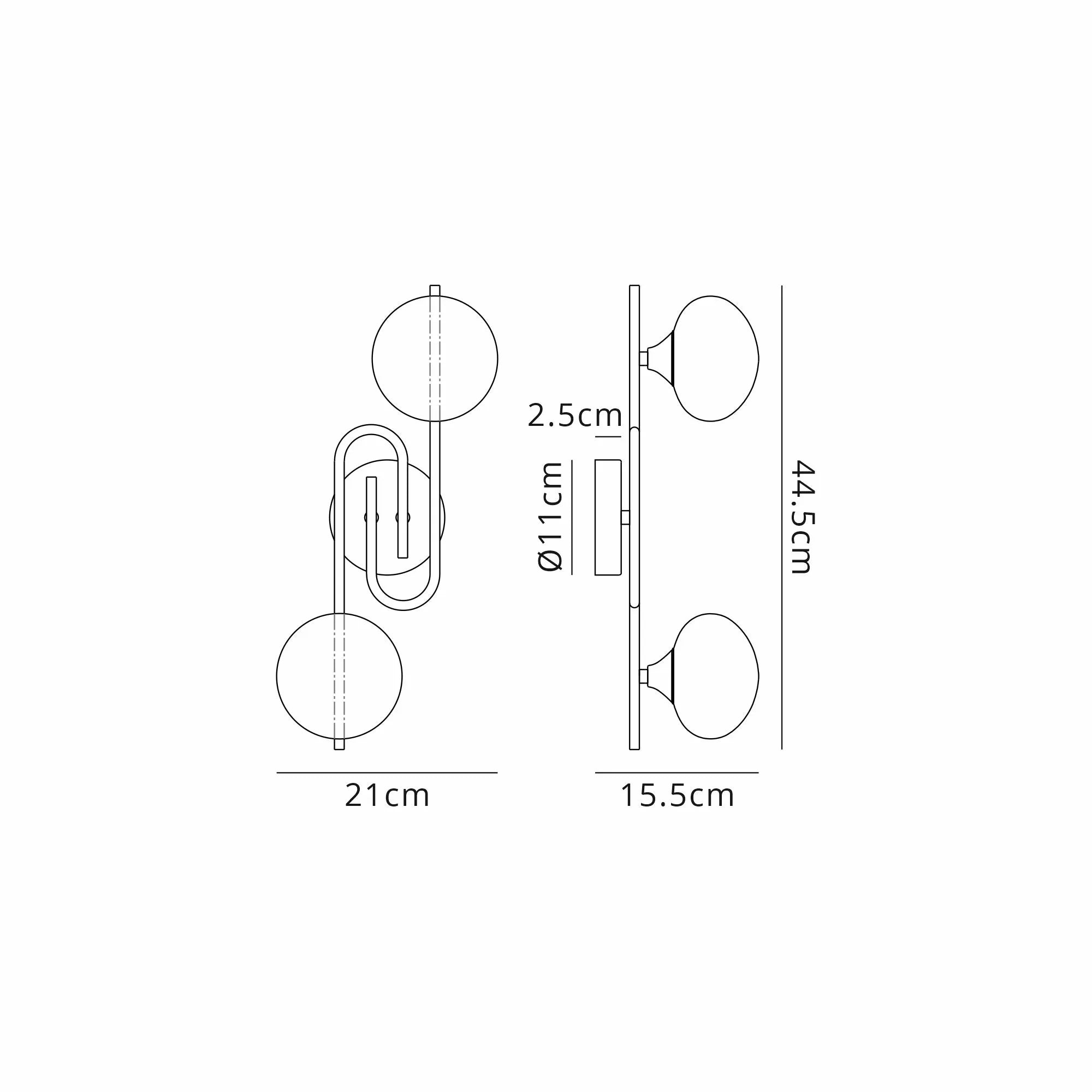 Morten Bathroom Wall/ Flush Light- Various Colors