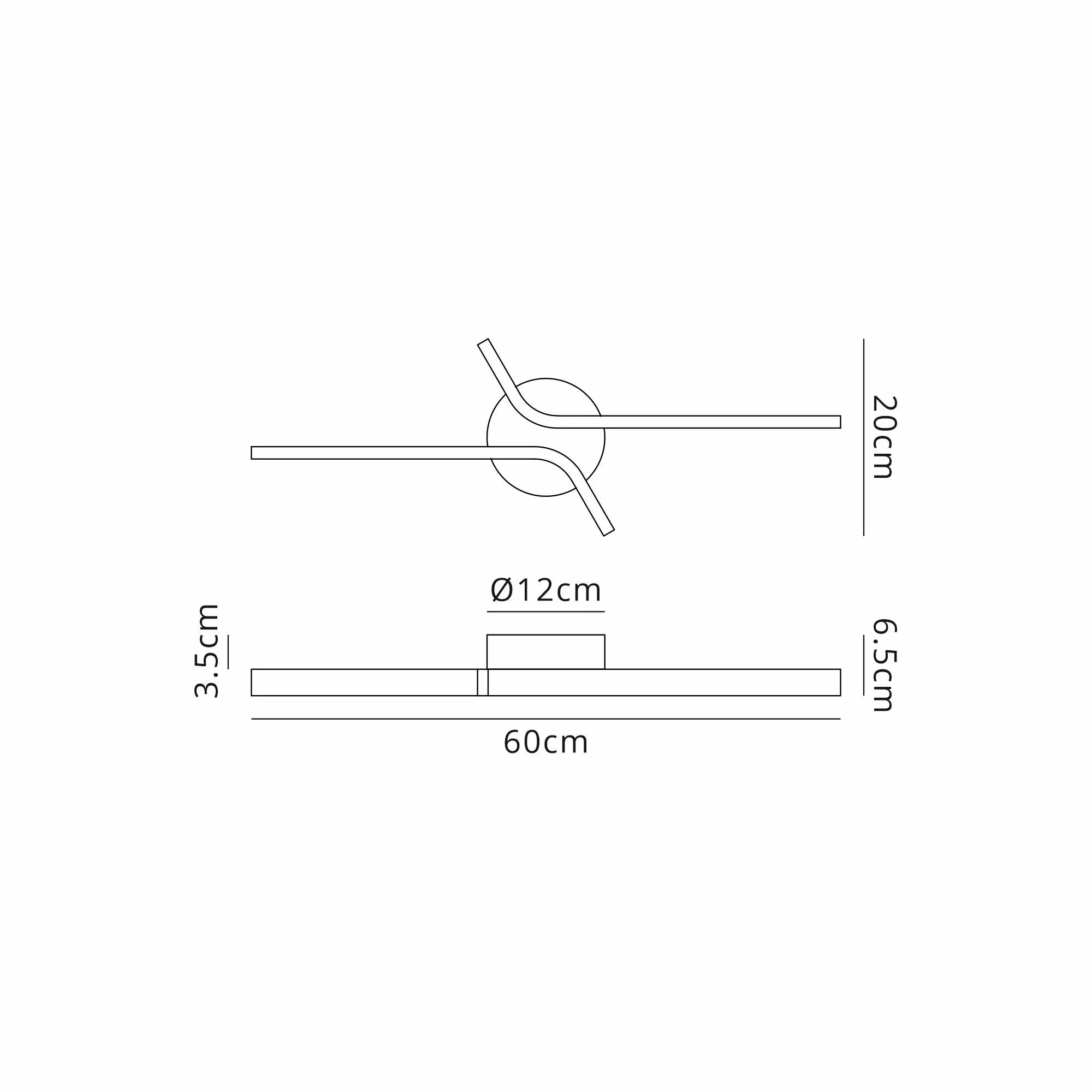 Nambucca 2 Arm Wall Light- 16W LED, 4000K 3yrs Warranty