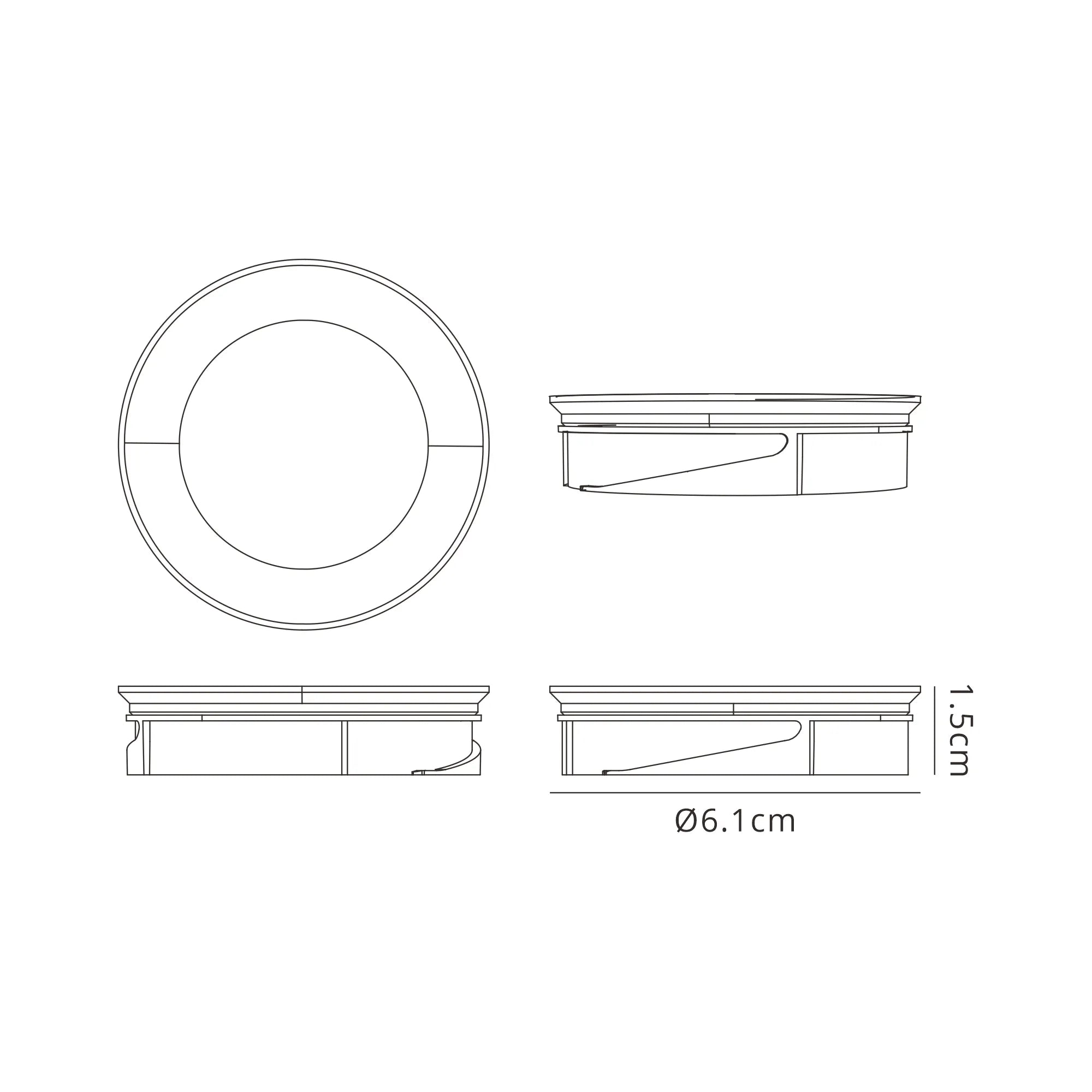 Zafira 8W IP65 Crystal Bubble Fire-Rated Downlight - Round