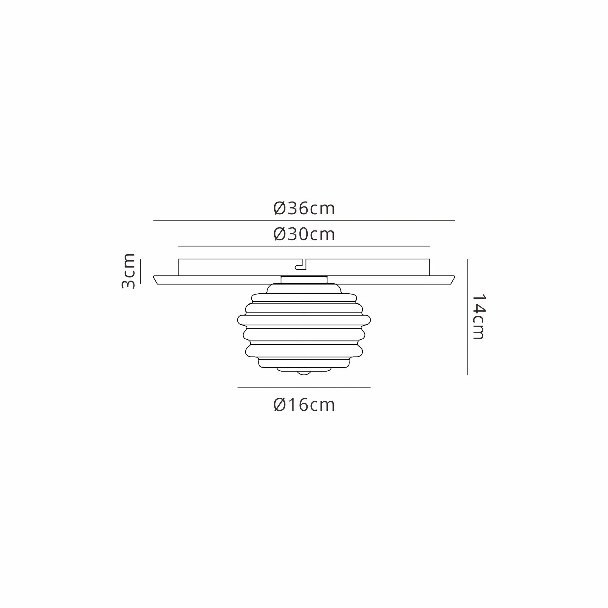 Rena Flush Ceiling/Wall Light- Various Finishes