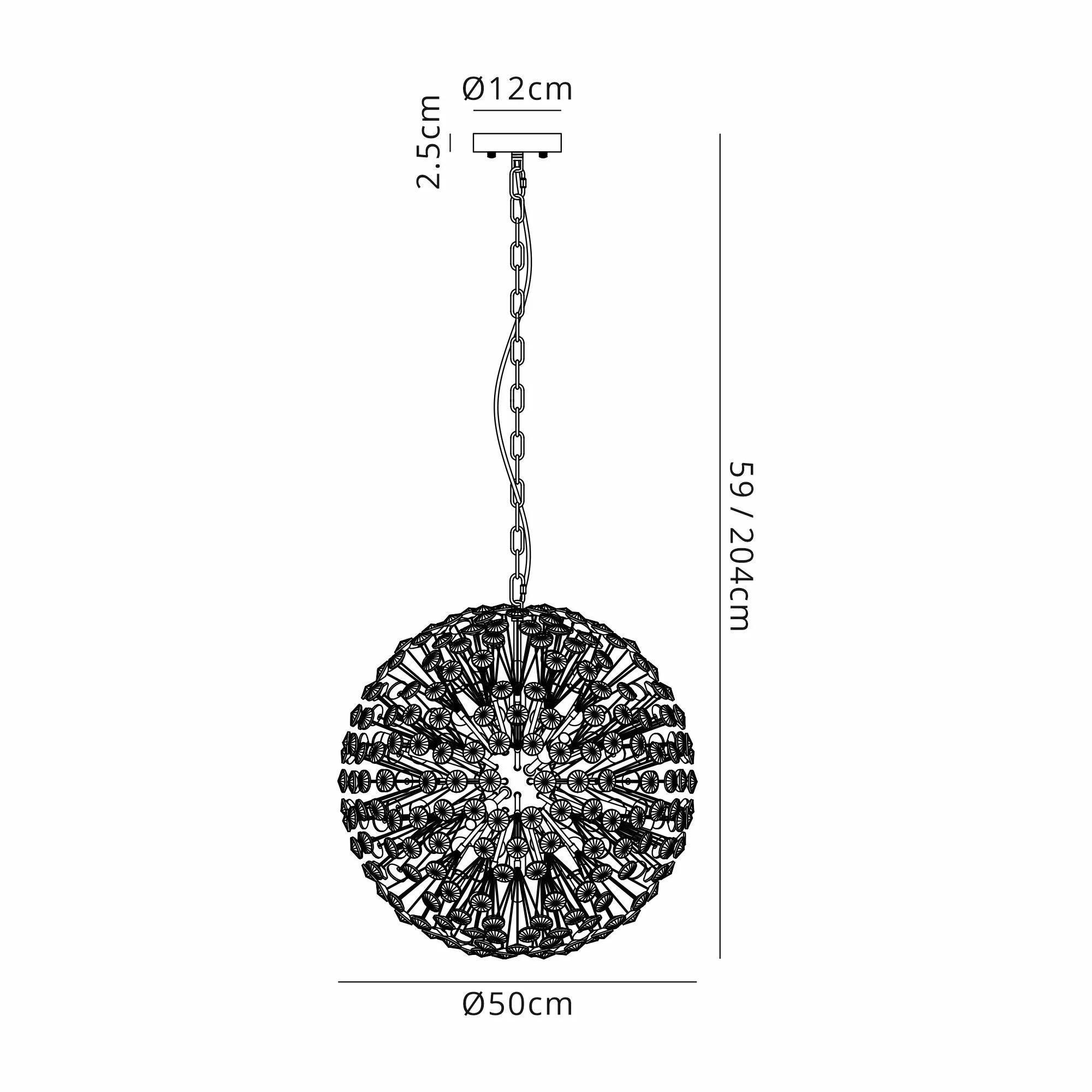 Bellagio Pendant Sphere Centre Ceiling Light