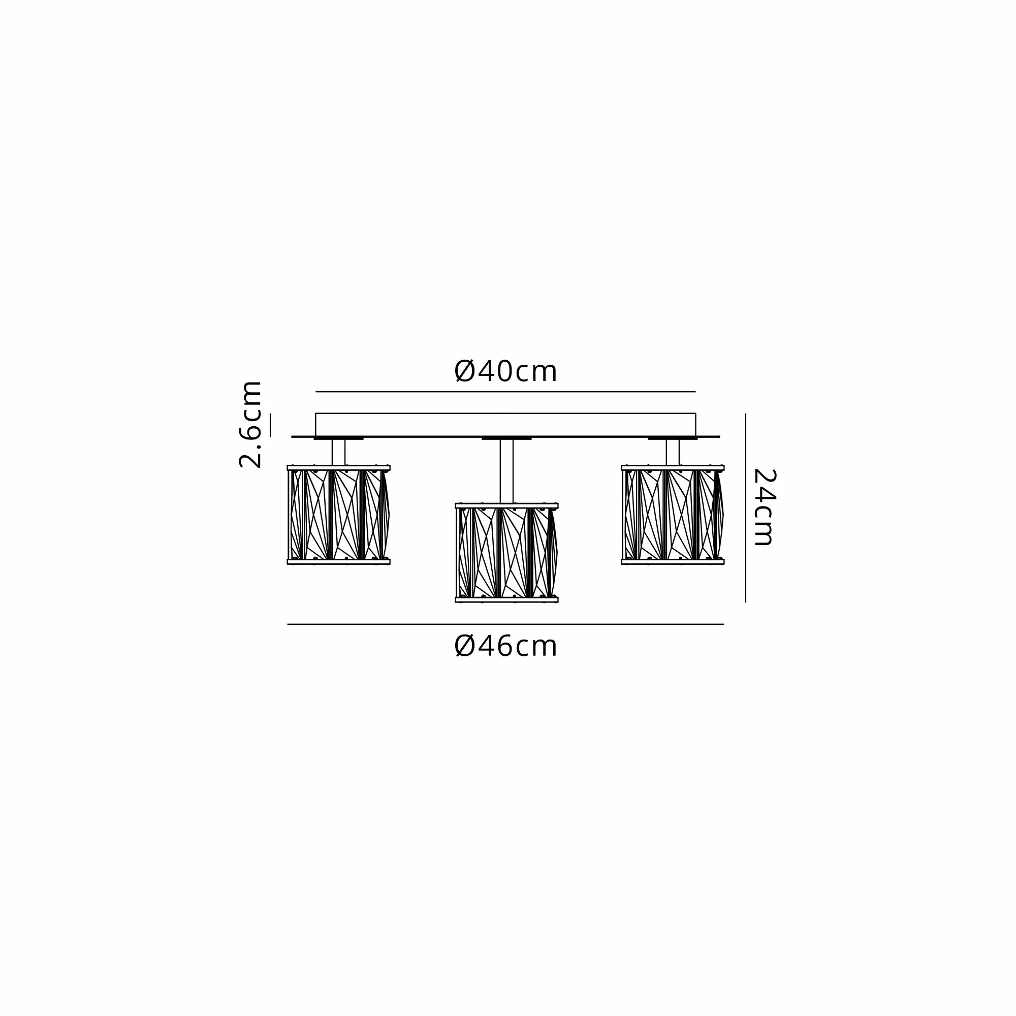 Melissa 3/5Lt Round Flush Light- Various Finishes