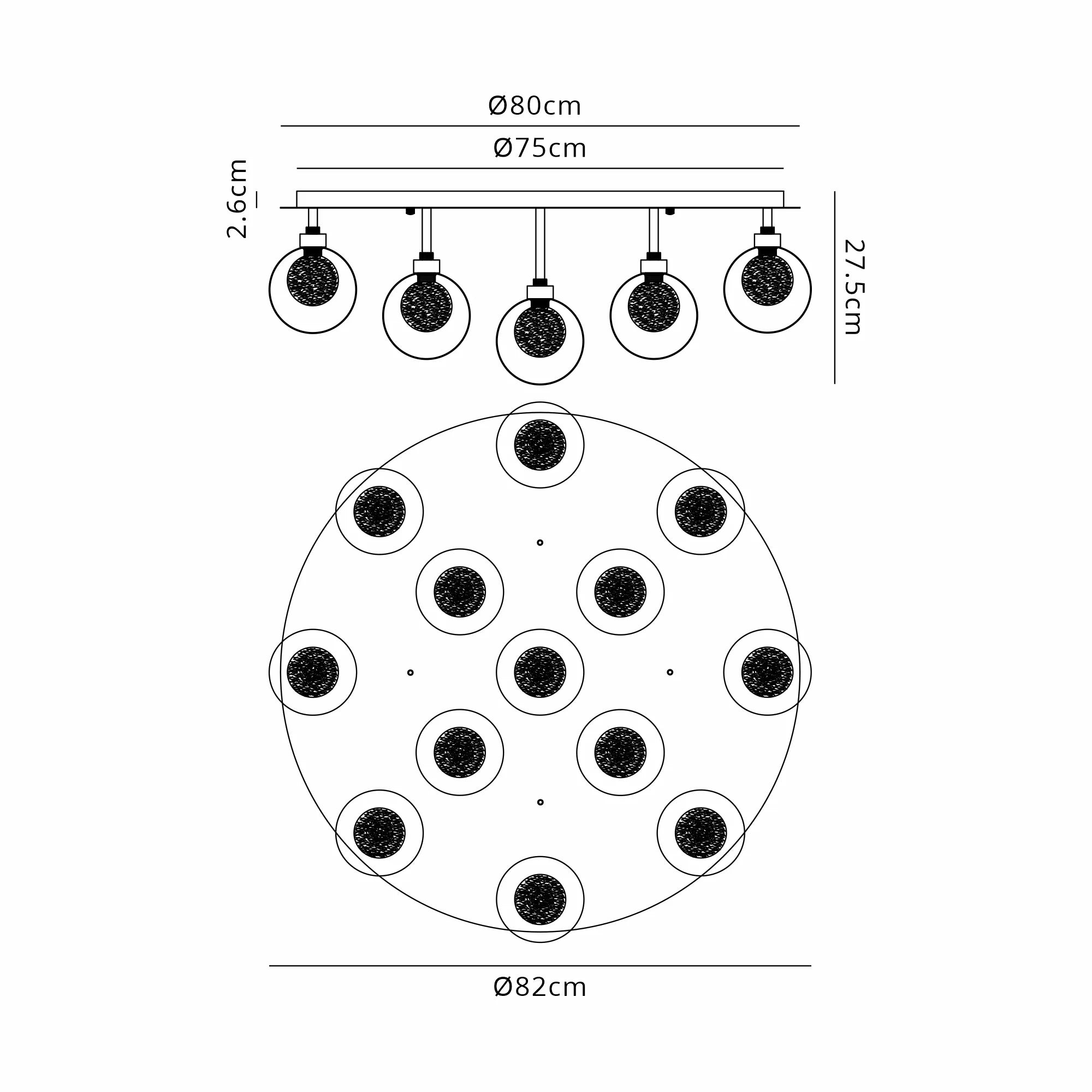 Cassis Round Flush Light- Various Finishes