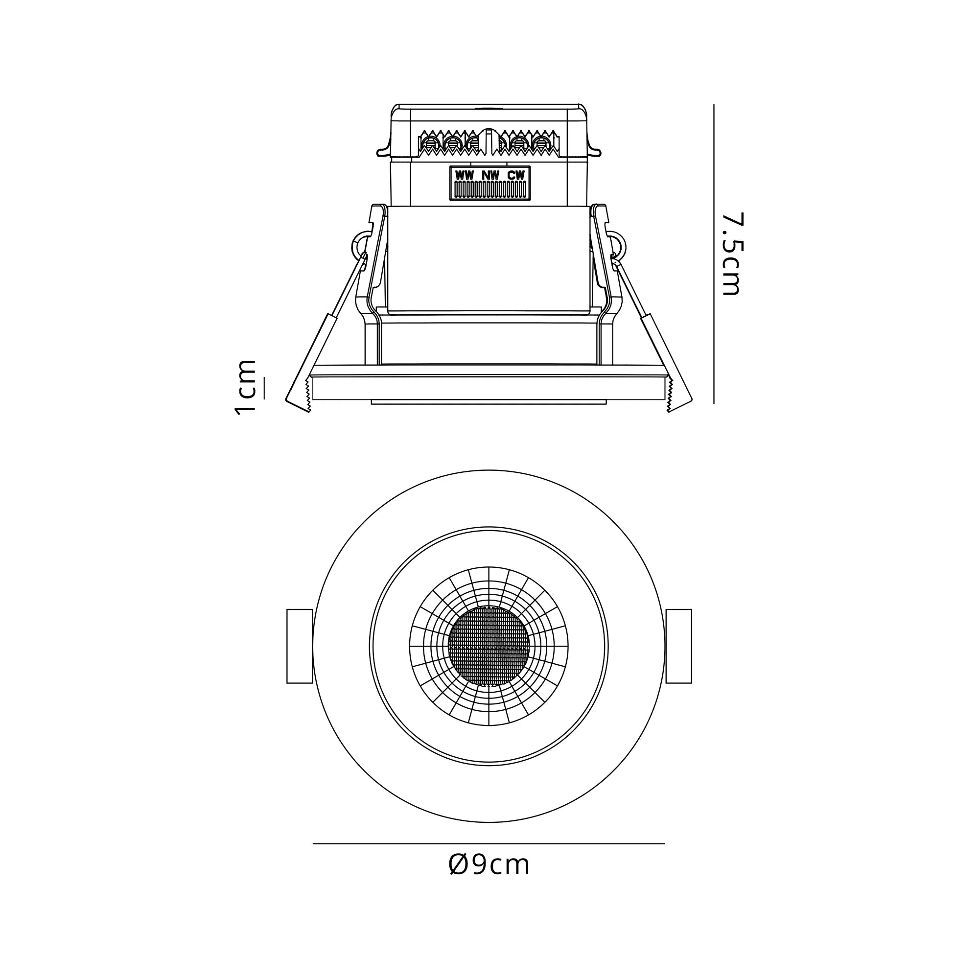 Zarya 8W IP65 Fire-Rated Downlight - Shallow