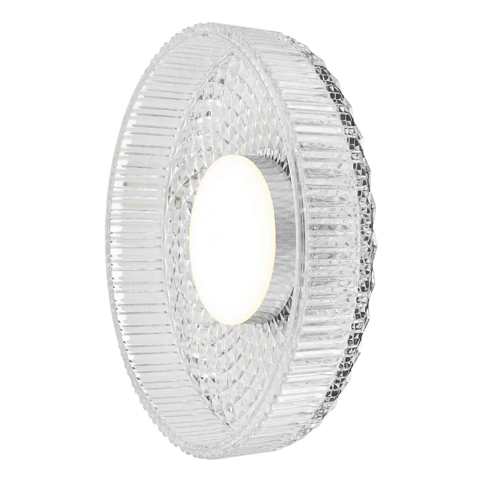 Leena Wall/Ceiling LED Light - Smoked/Clear Glass