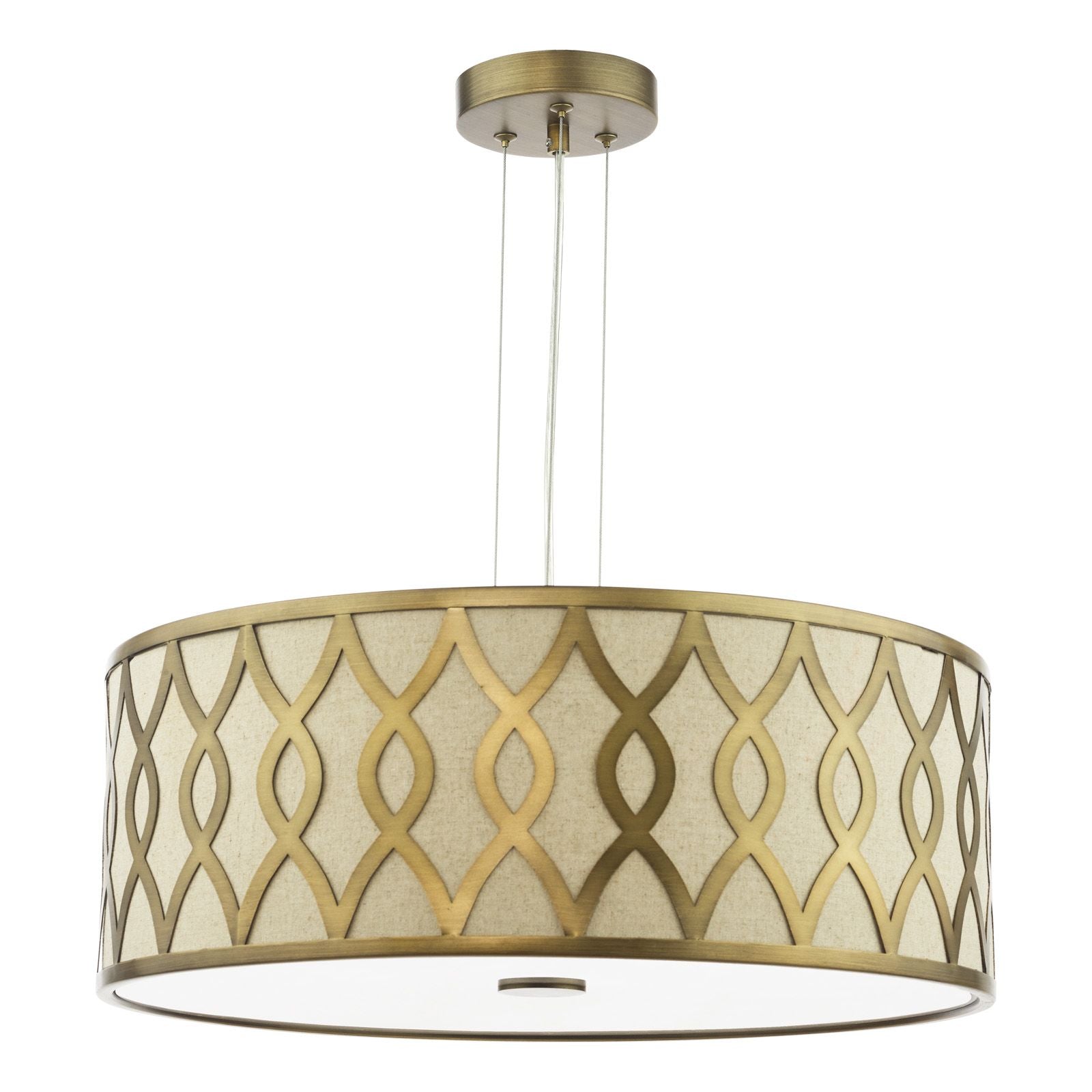 Locryn 4 Lt Ceiling Light- Polished Chrome/ Brushed Bronze