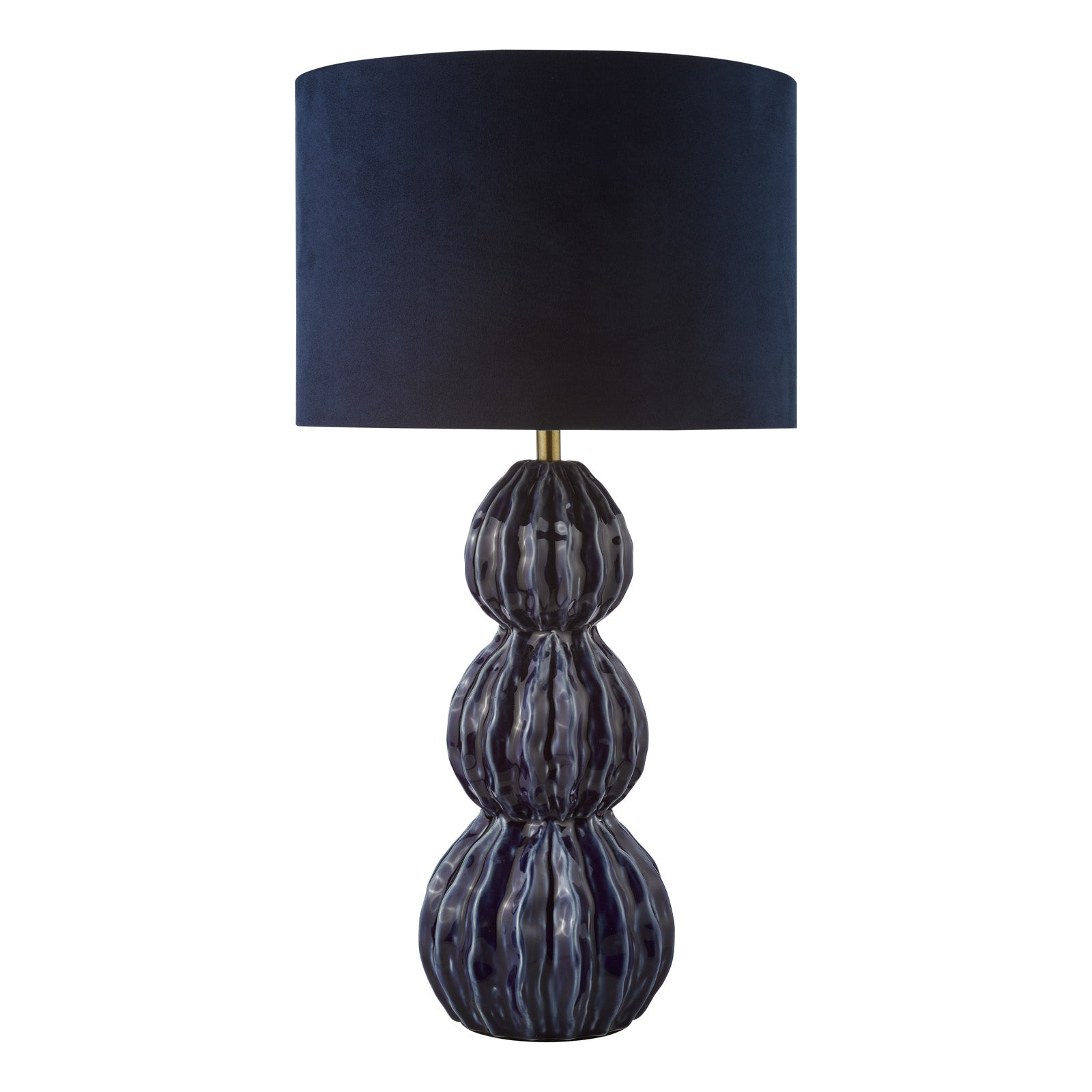Lorelai Ceramic Table Lamp Blue/Grey With Shade E27