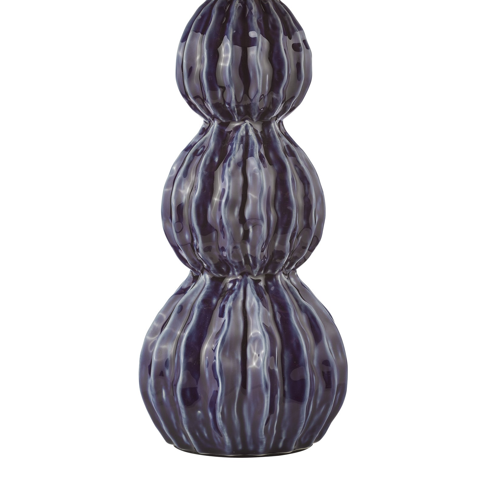 Lorelai Ceramic Table Lamp Blue/Grey With Shade E27