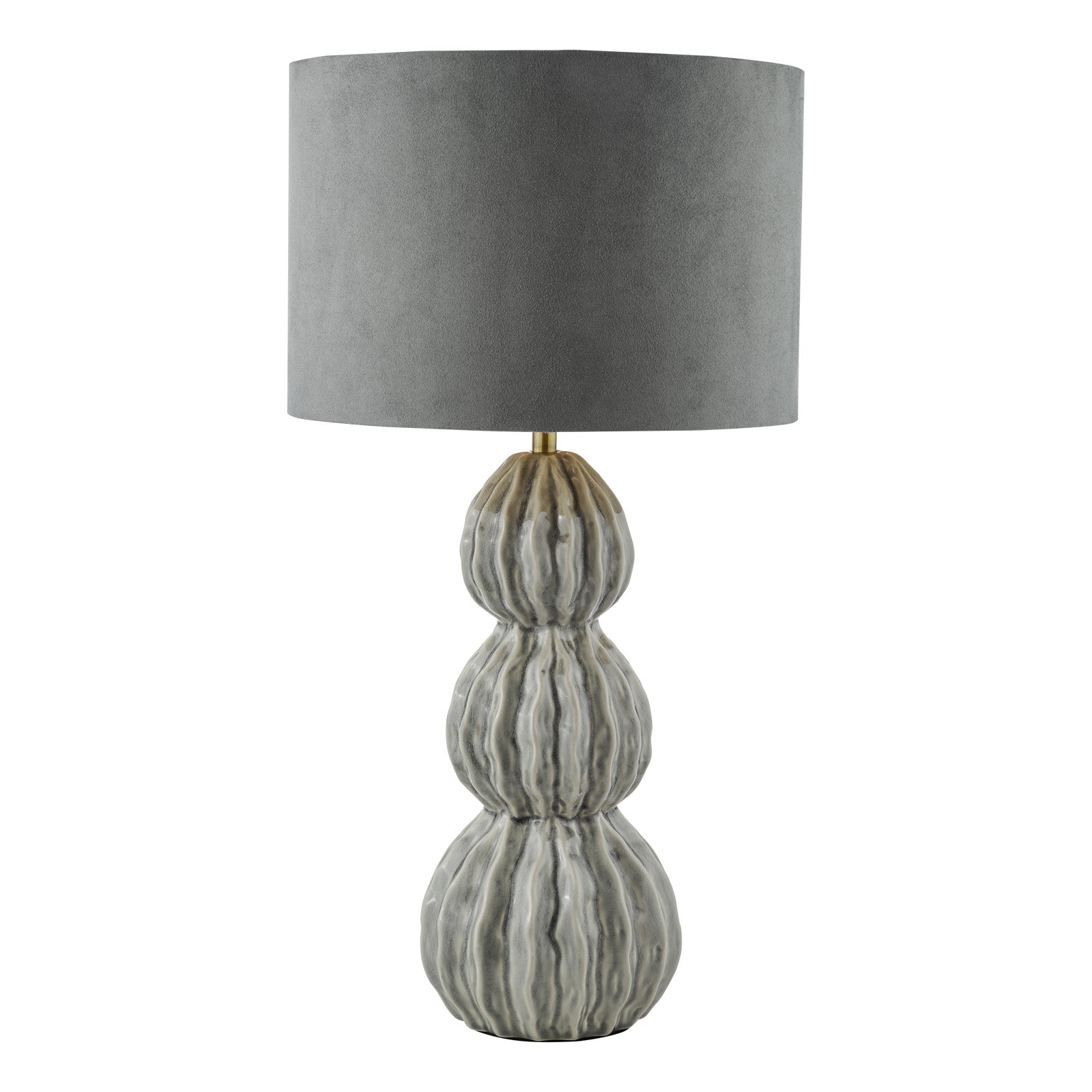 Lorelai Ceramic Table Lamp Blue/Grey With Shade E27