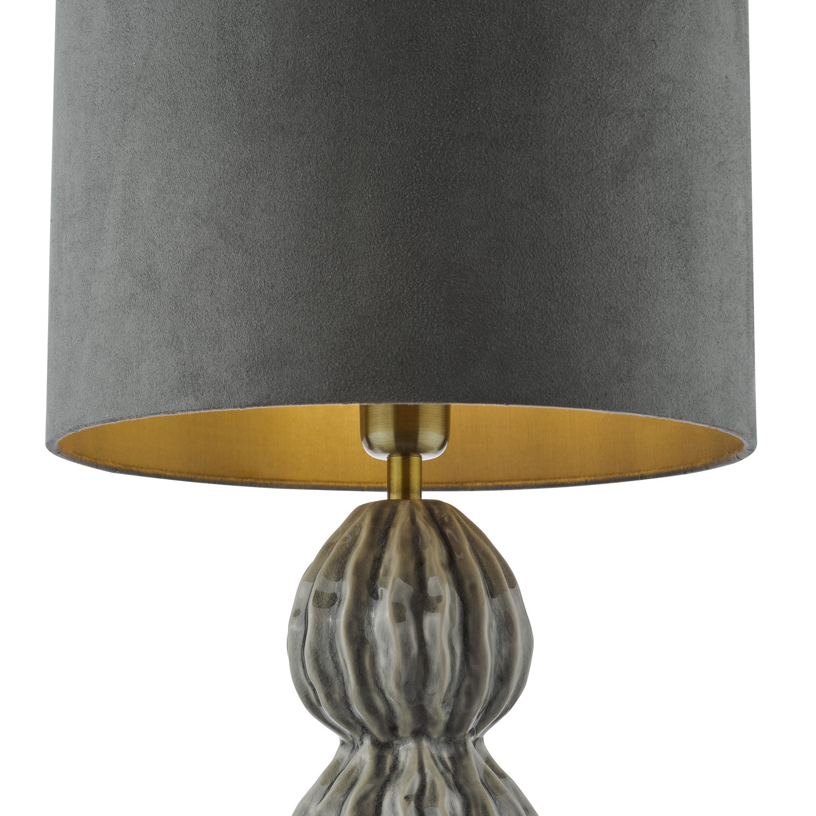 Lorelai Ceramic Table Lamp Blue/Grey With Shade E27