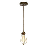 Loxley Single Pendant in Bronze with Cage