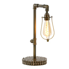 Loxley Table Lamp In Bronze With Cage E27