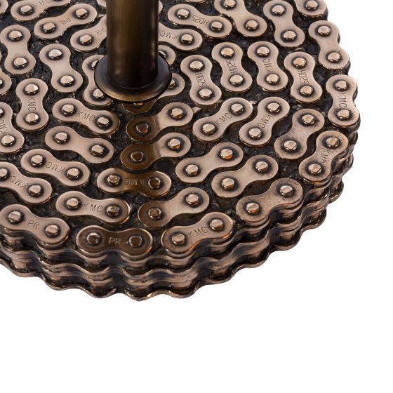 LOXLEY table lamp in bronze with cage