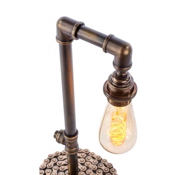 LOXLEY table lamp in bronze with cage