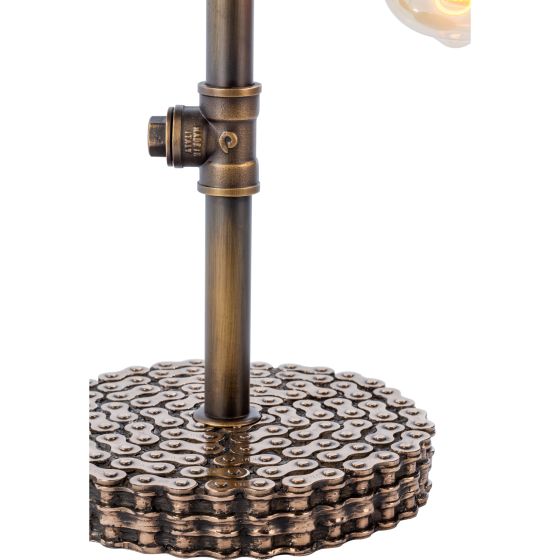 LOXLEY table lamp in bronze with cage
