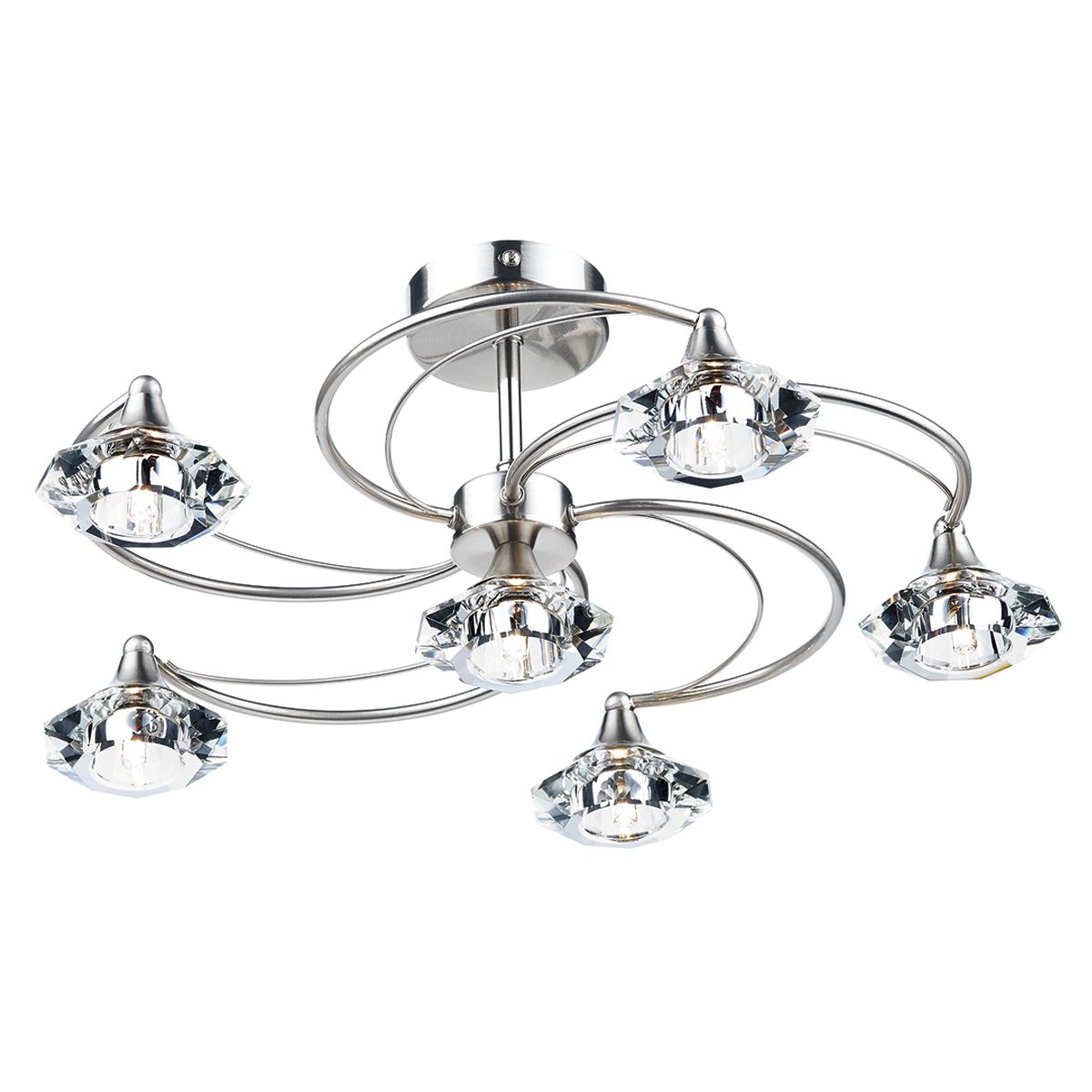 Luther 4/6/10Lt Semi Flush Crystal - Various Finishes