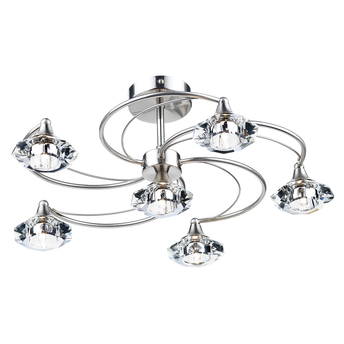 Luther 4/6/10Lt Semi Flush Crystal - Various Finishes