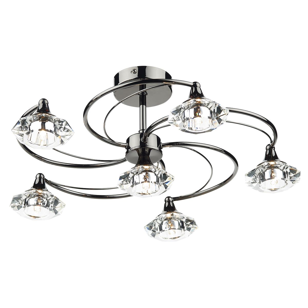 Luther 4/6/10Lt Semi Flush Crystal - Various Finishes