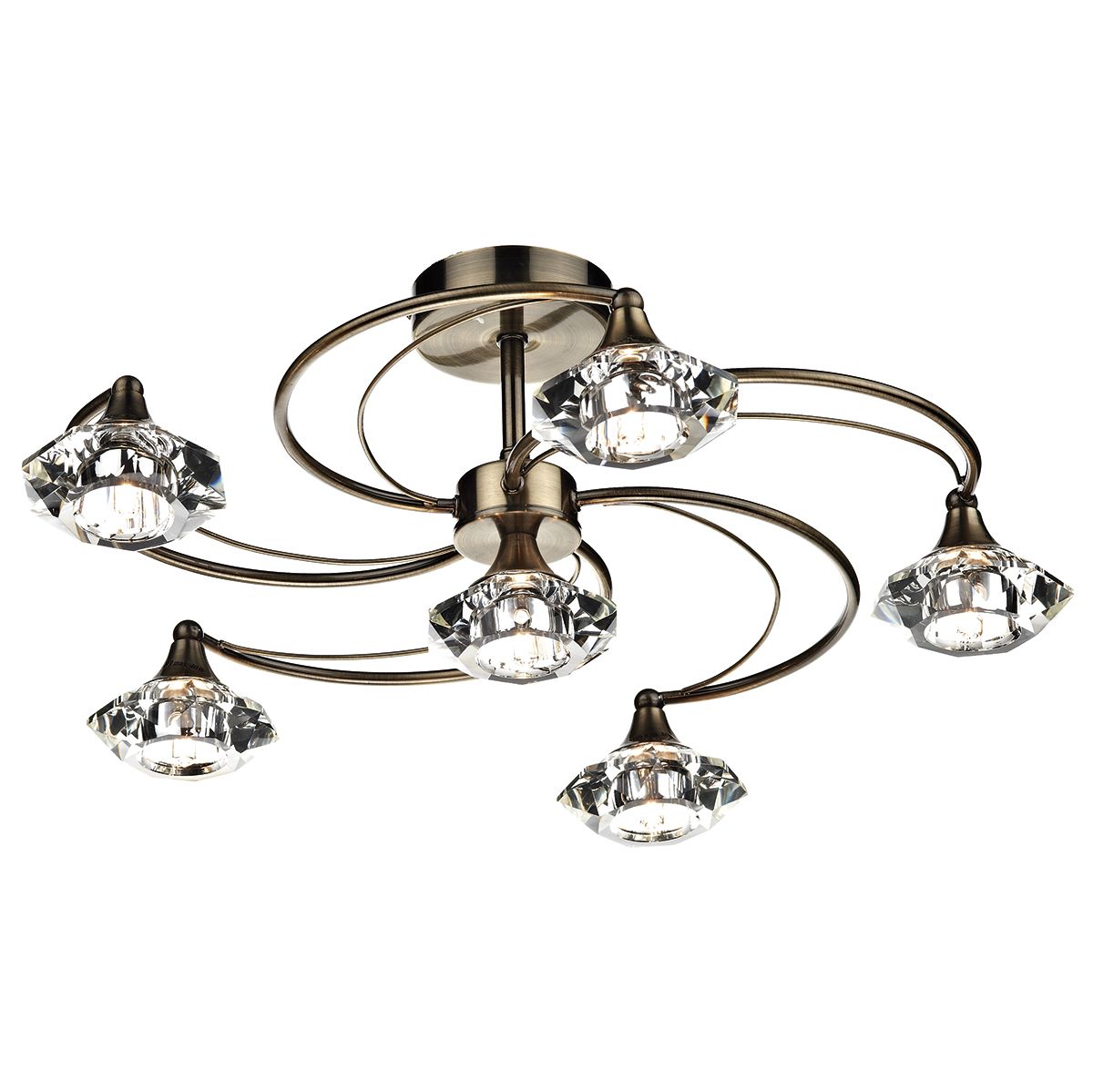 Luther 4/6/10Lt Semi Flush Crystal - Various Finishes