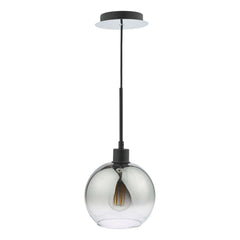 Lycia 1 Light Single Pendant Matt Black/Gold Finish