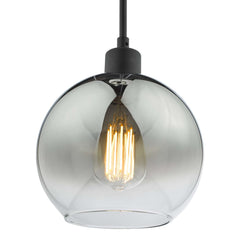 Lycia 1 Light Single Pendant Matt Black/Gold Finish