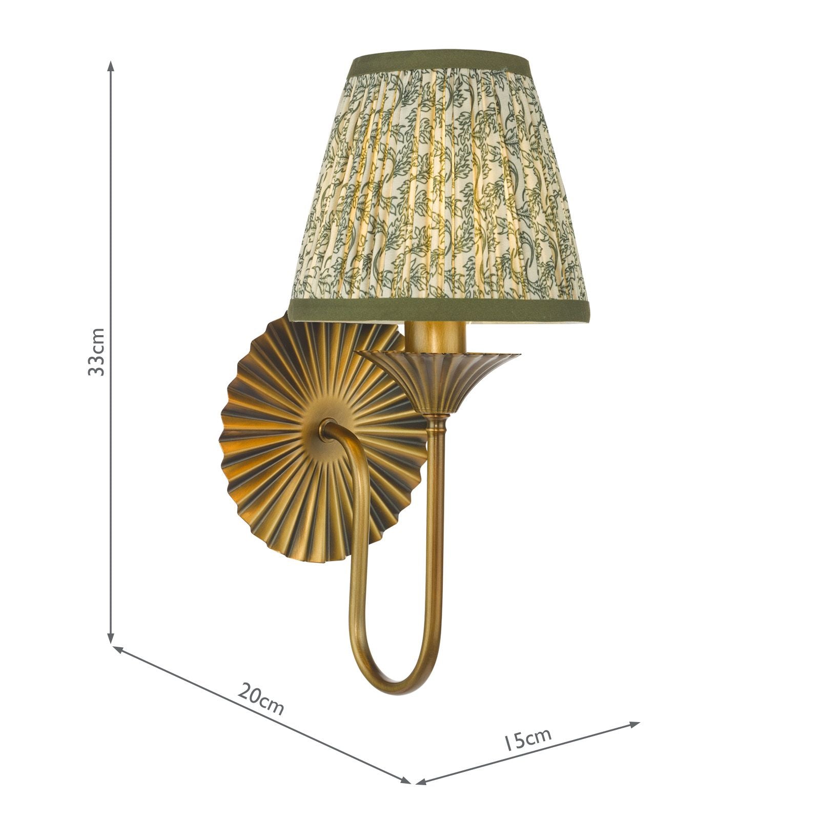 Lydian Wall Light-  Antique Bronze With Shade