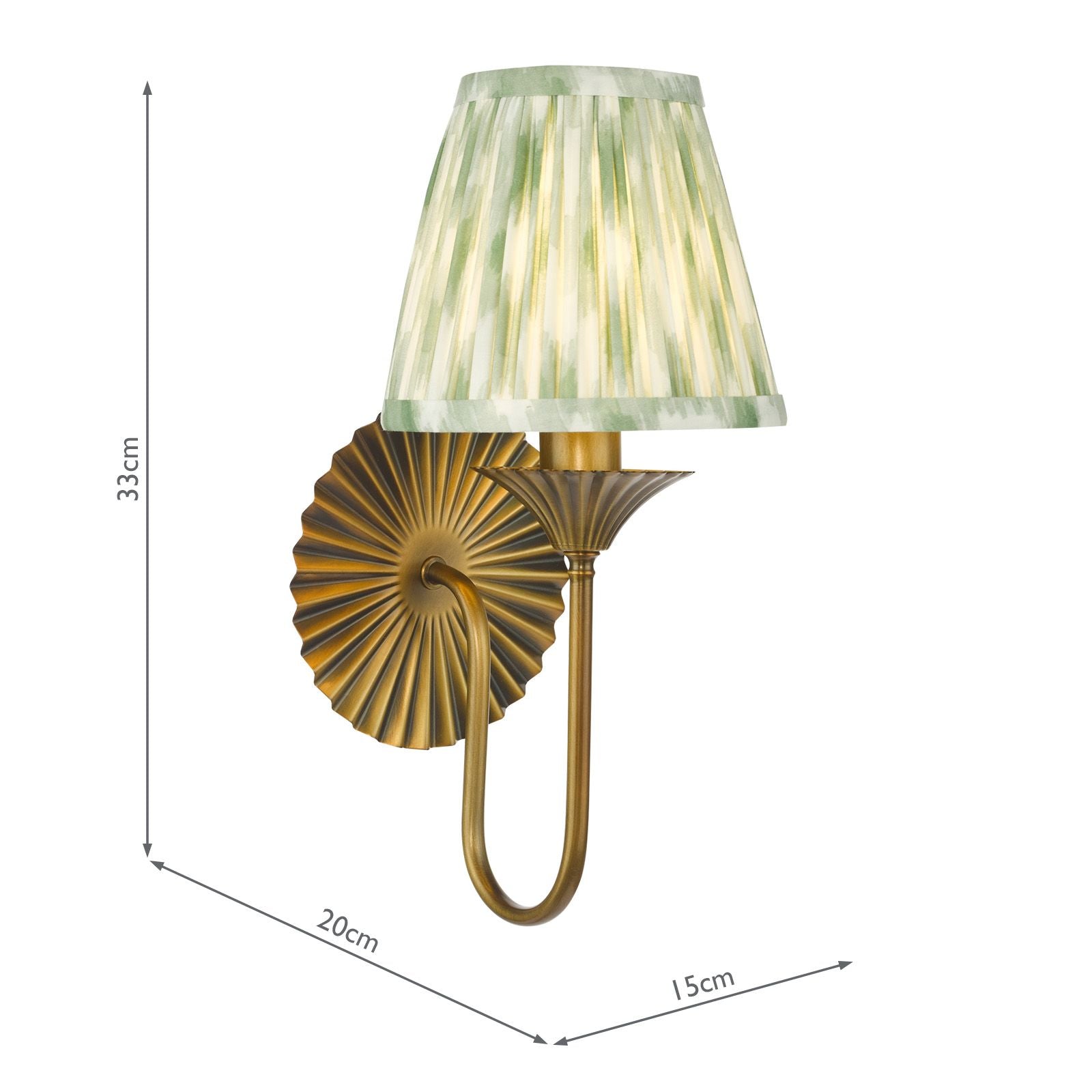 Lydian Wall Light-  Antique Bronze With Shade