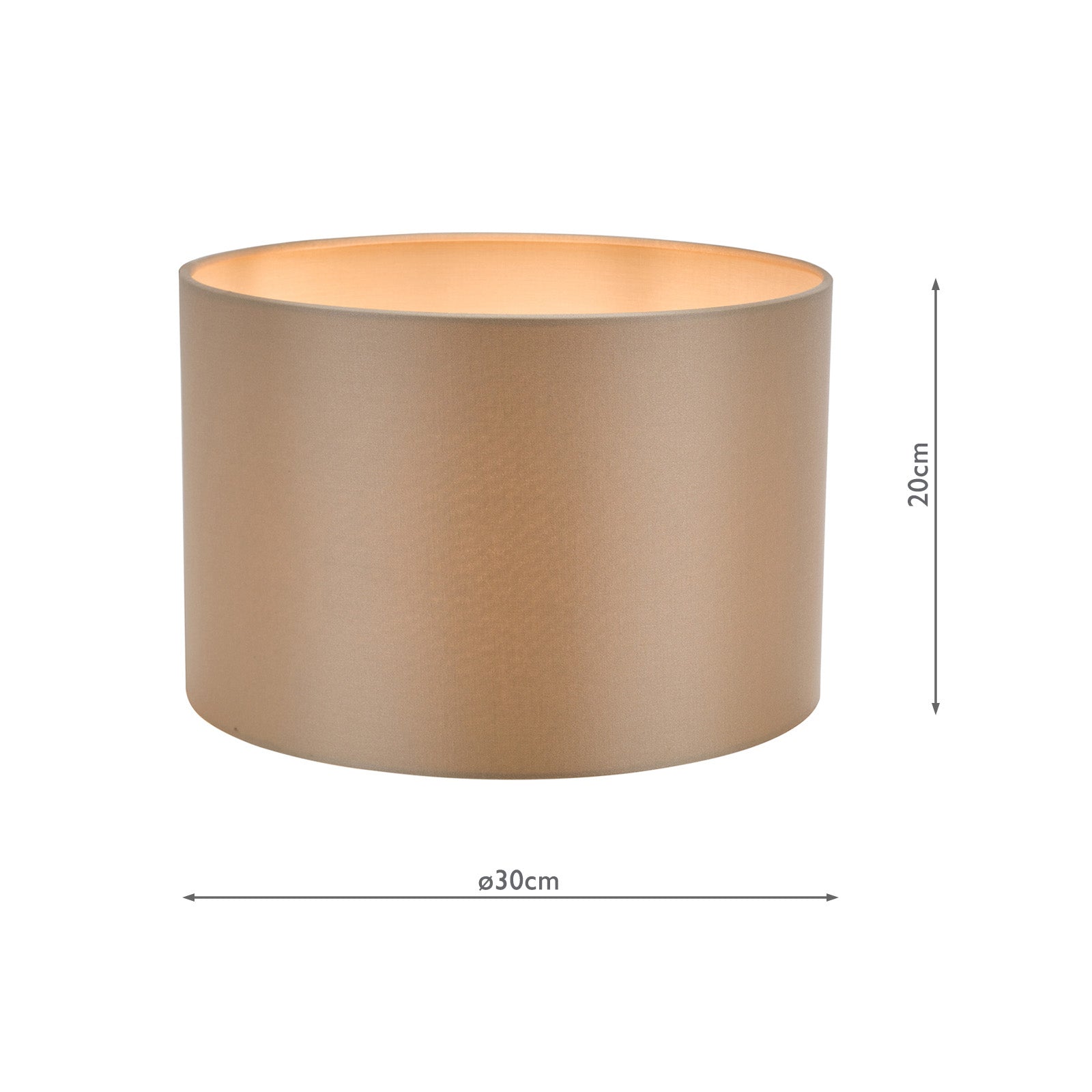 Lyris Taupe Cotton Drum Shade 30cm