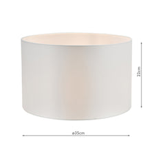 Lyris Ivory Cotton Drum Shade 35cm