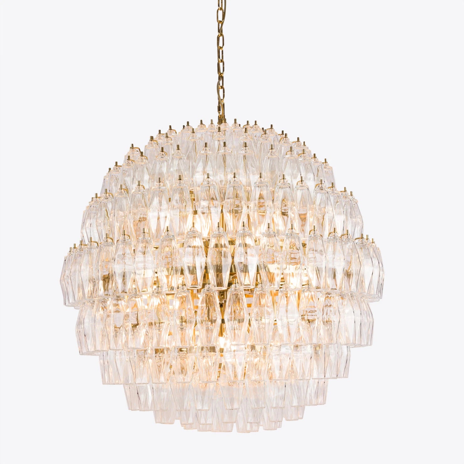 Pallina Chandelier- Amber/ Clear Finishes
