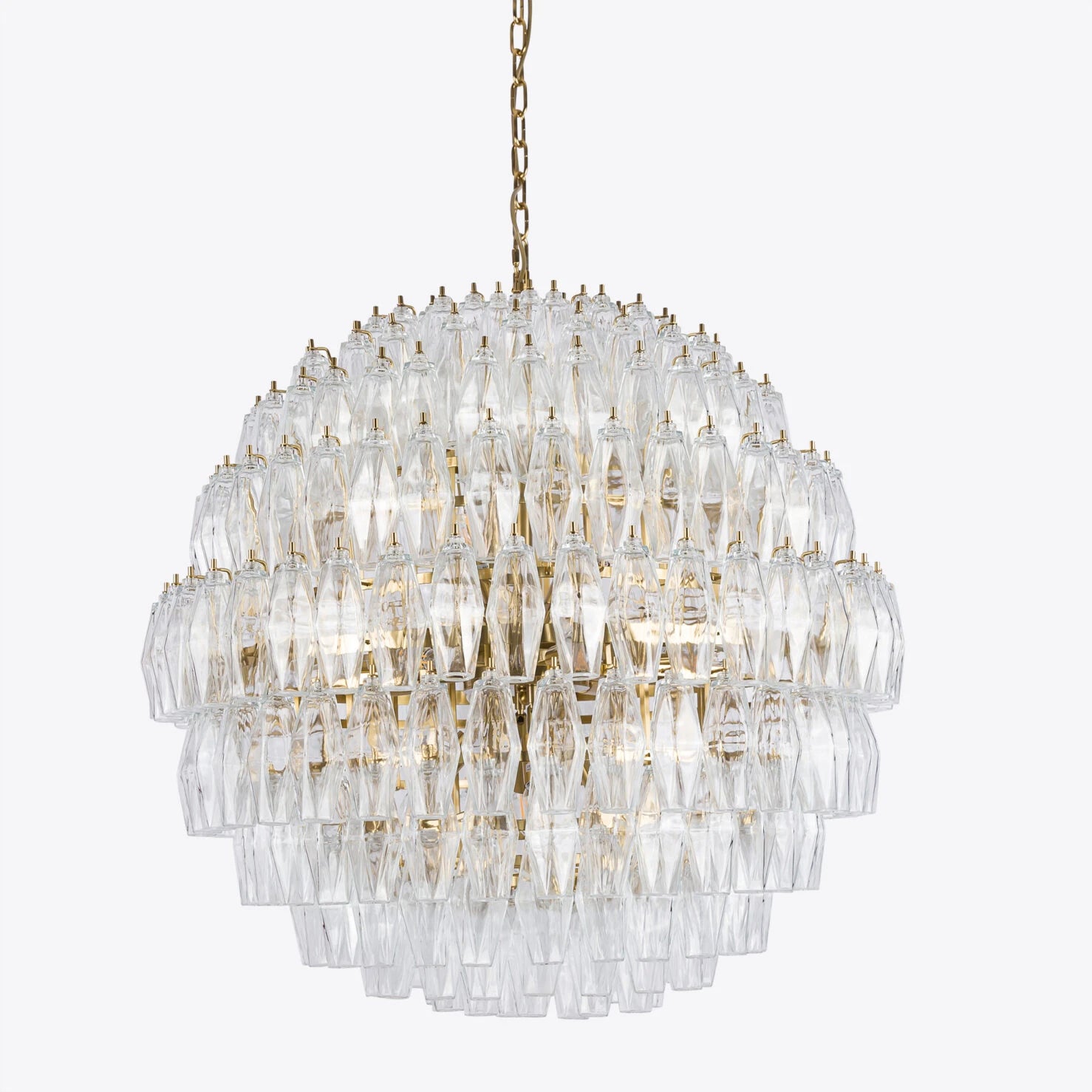 Pallina Chandelier- Amber/ Clear Finishes