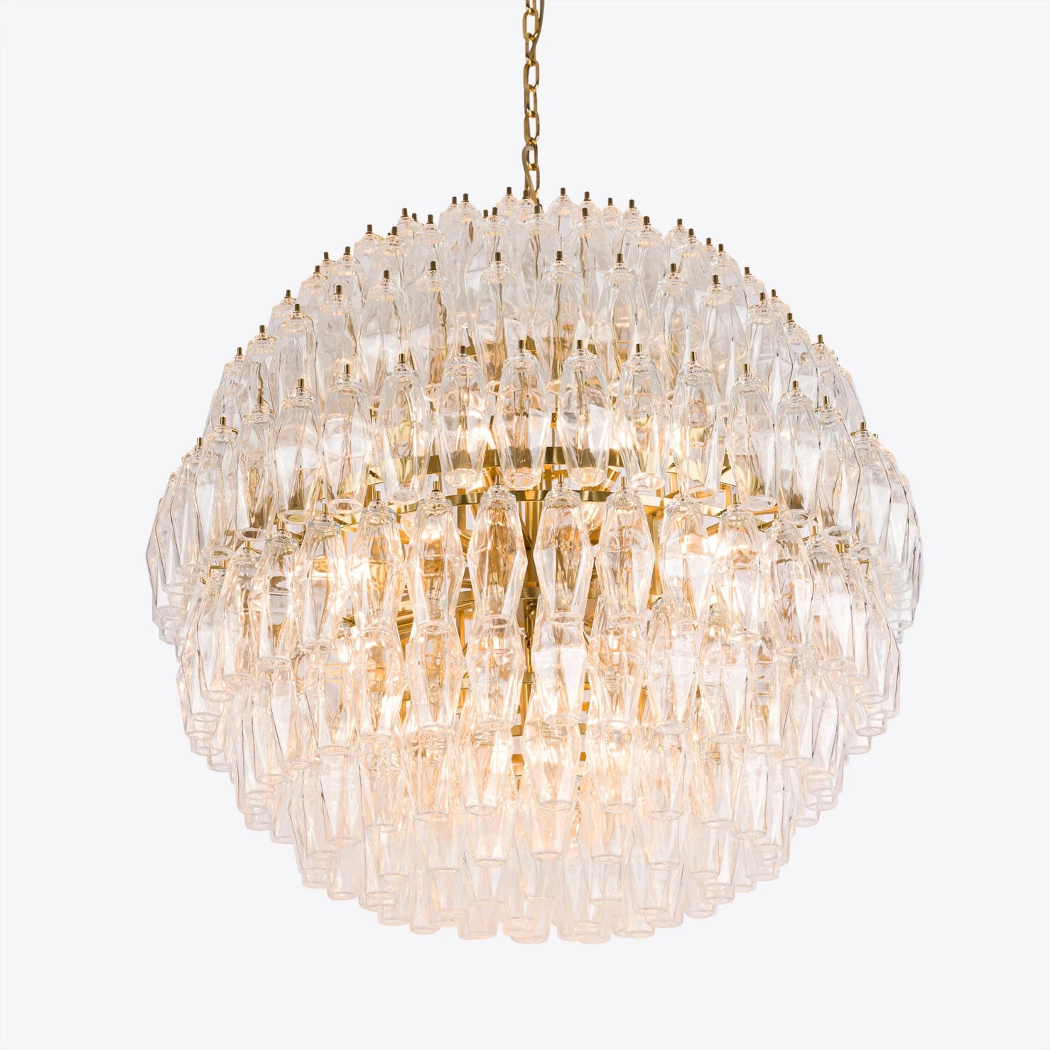 Pallina Chandelier- Amber/ Clear Finishes