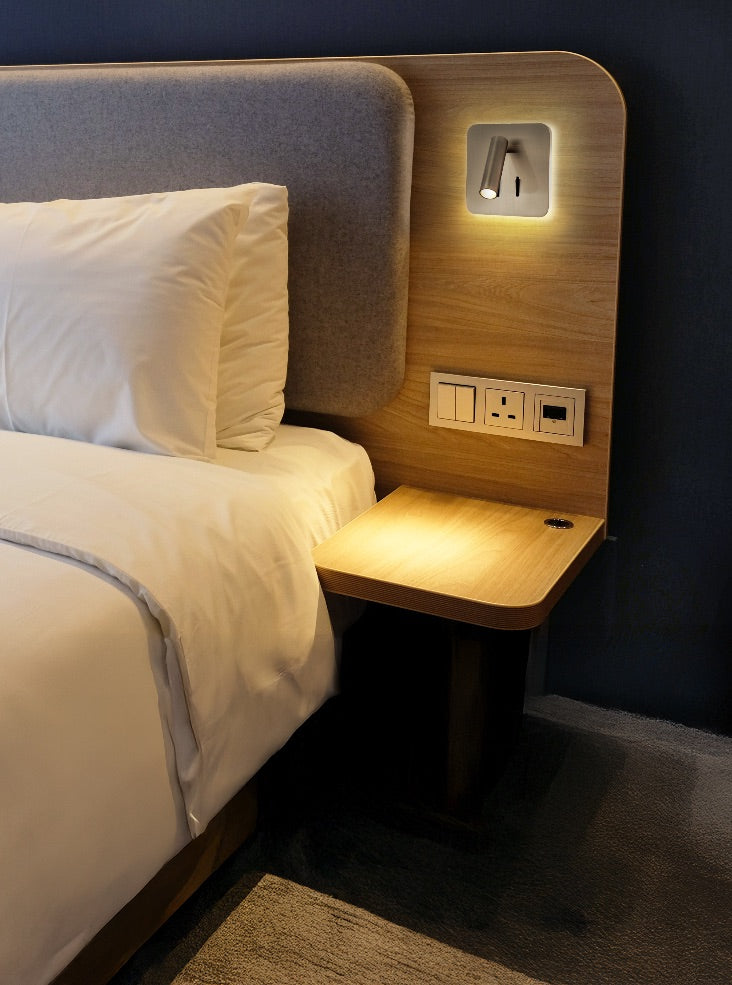Luca LED Reading Light- Black/ Nickel Finishes