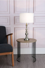 Madrid Table Lamps- Antique Brass/ Satin Chrome Finishes