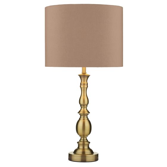 Madrid Table Lamps- Antique Brass/ Satin Chrome Finishes