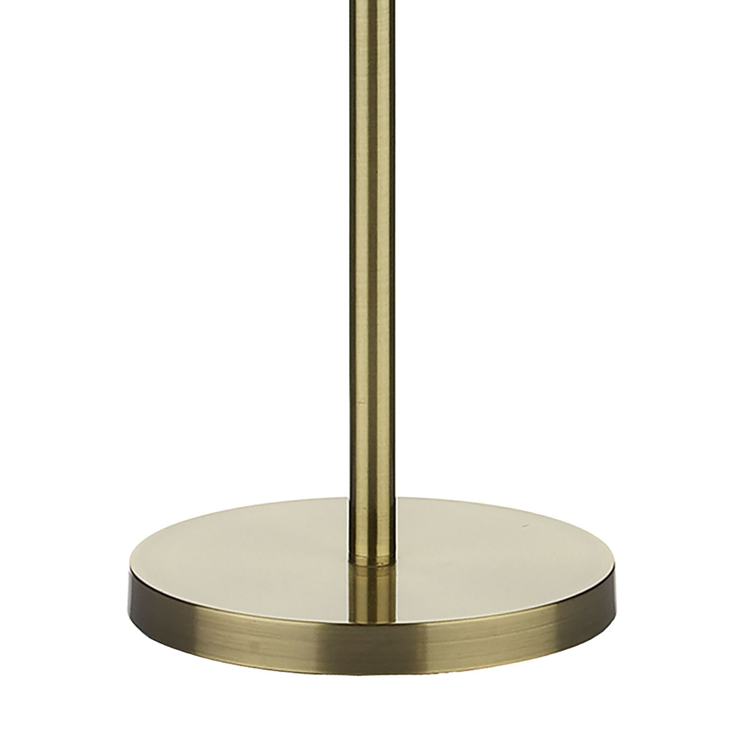 Madrid Floor Lamp Antique Brass/Satin Chrome With Shade E27
