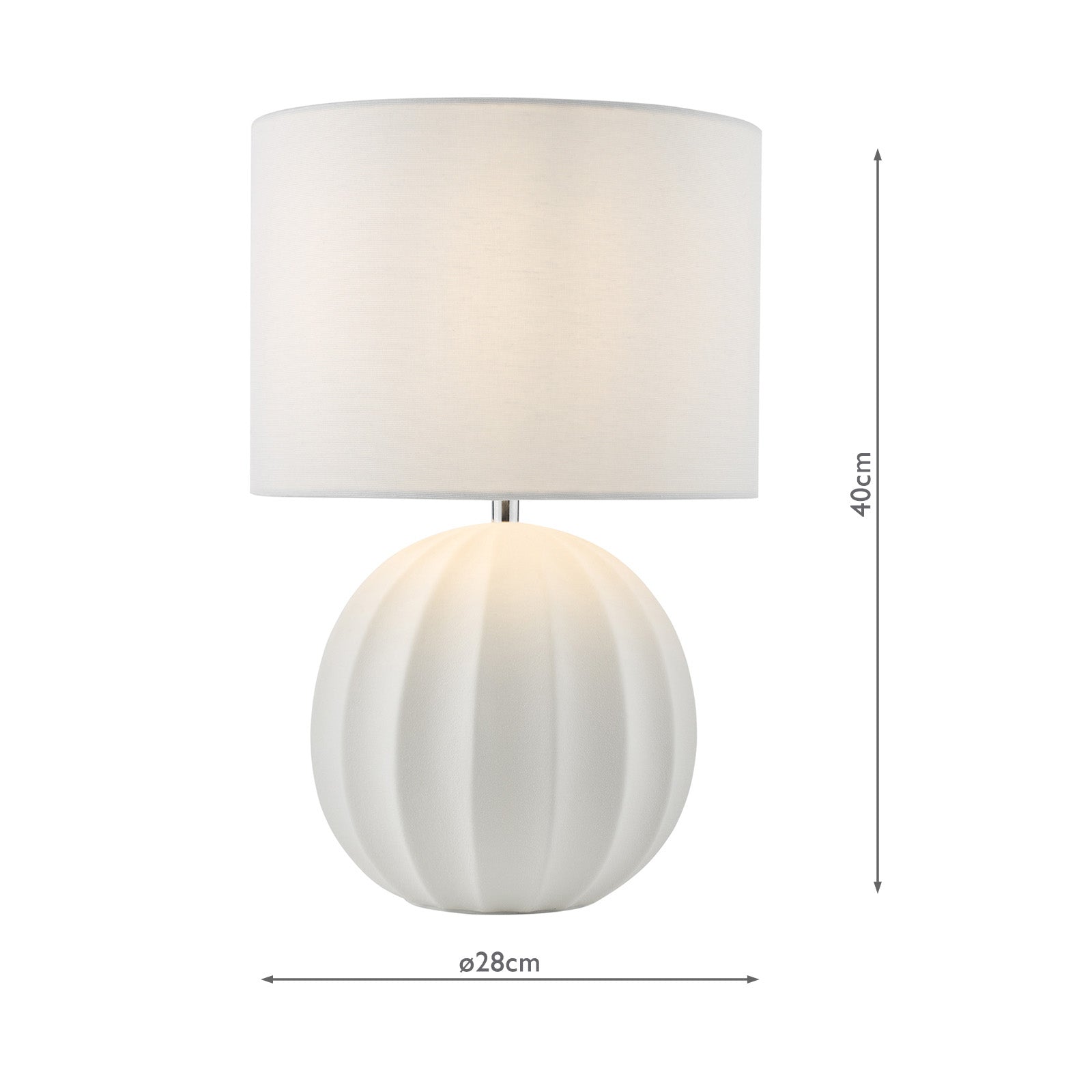 Mavis Ceramic Table Lamp Cream With Shade E27