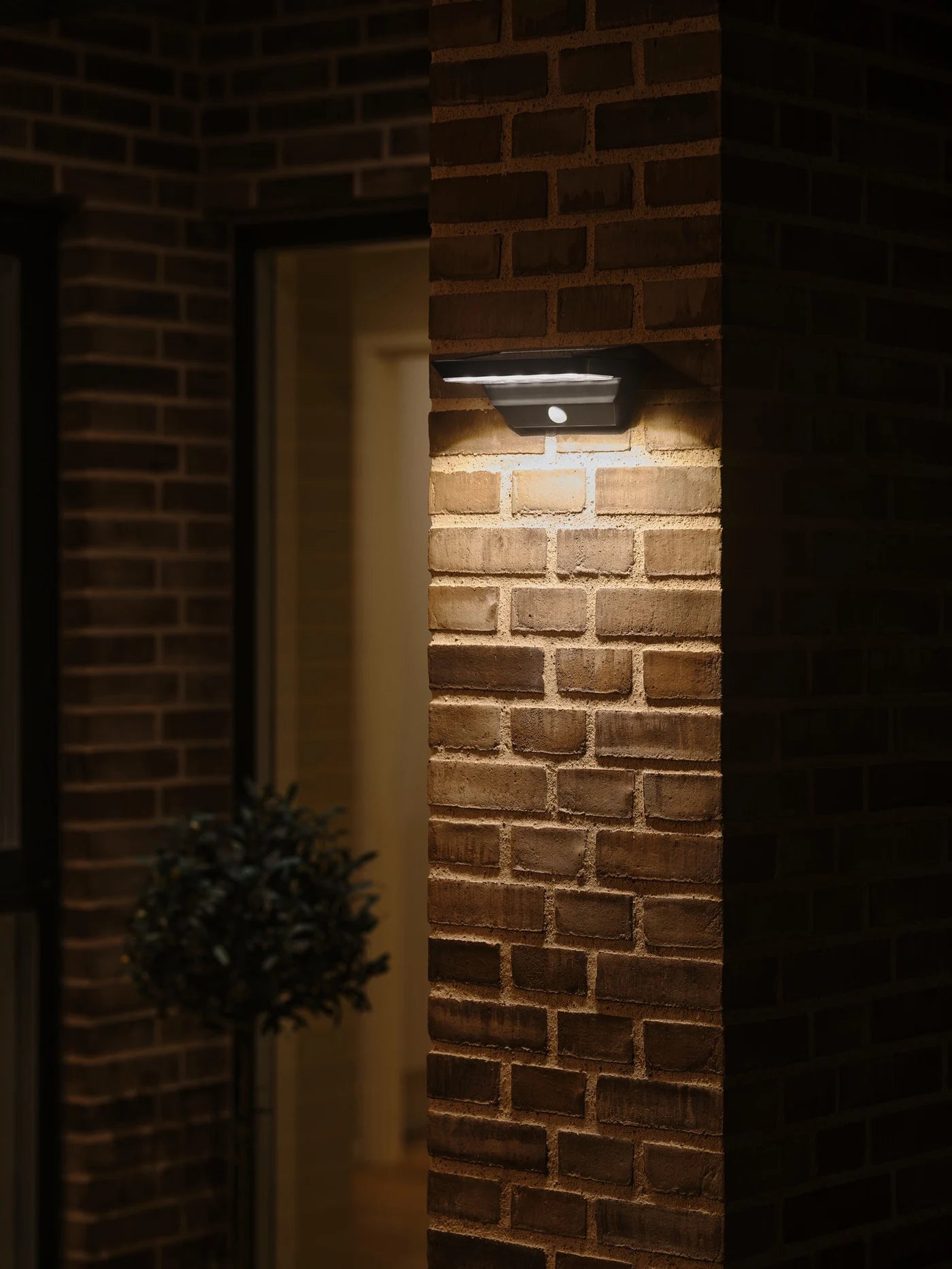 Agena Solar Wall light- Black
