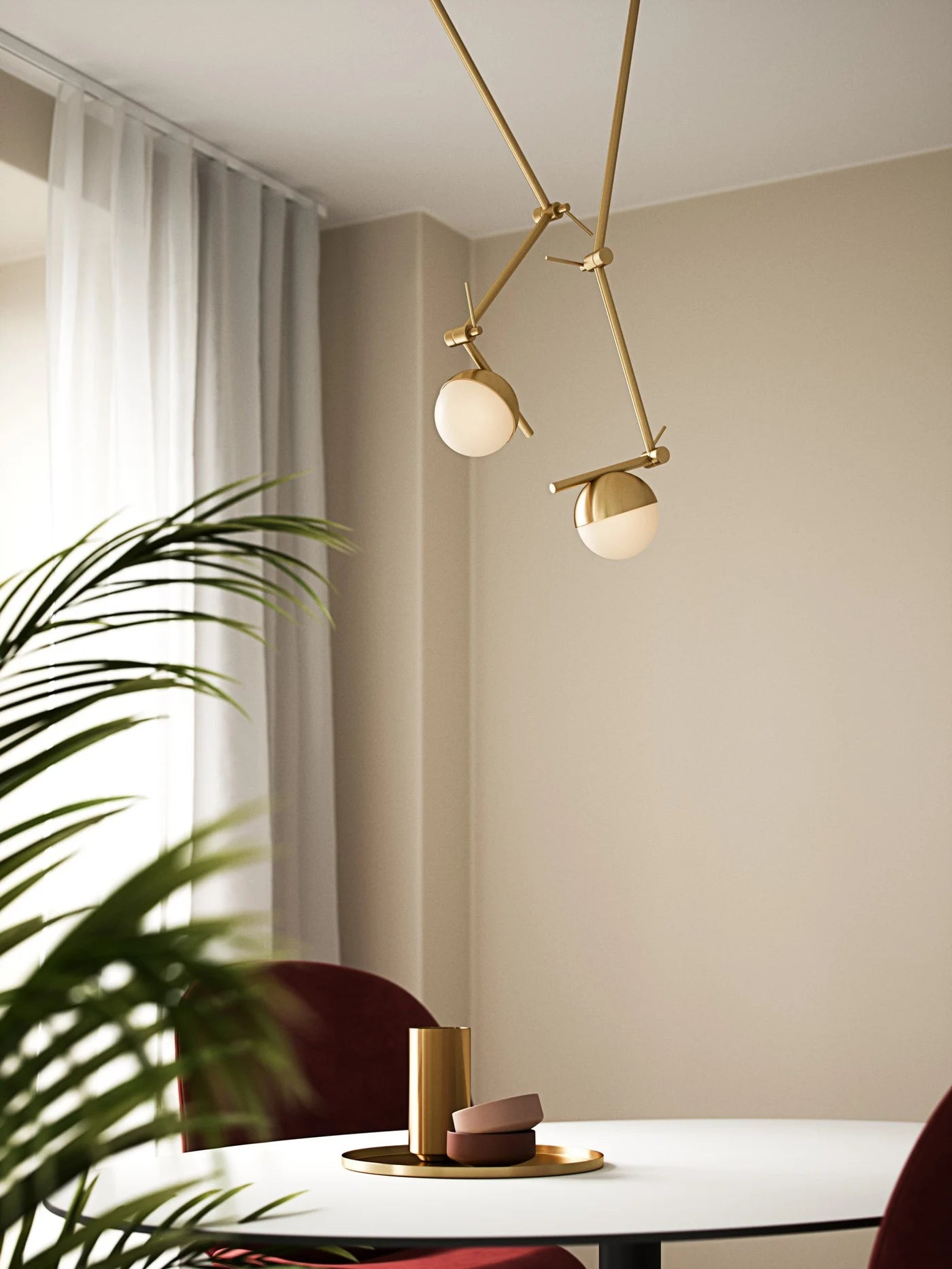 Contina Task Wall Light- Black/ Brass Finish