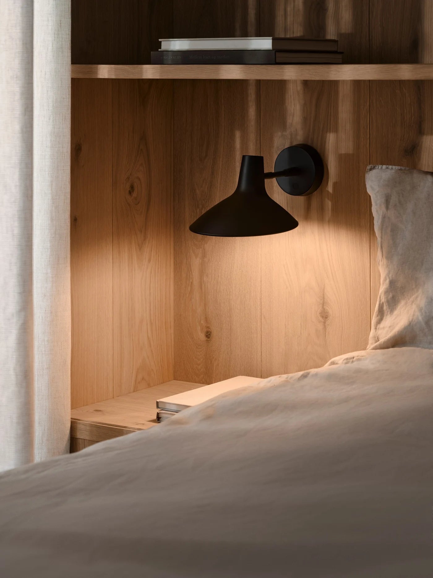Darci Surface Wall Light- Sand/ Black Finish